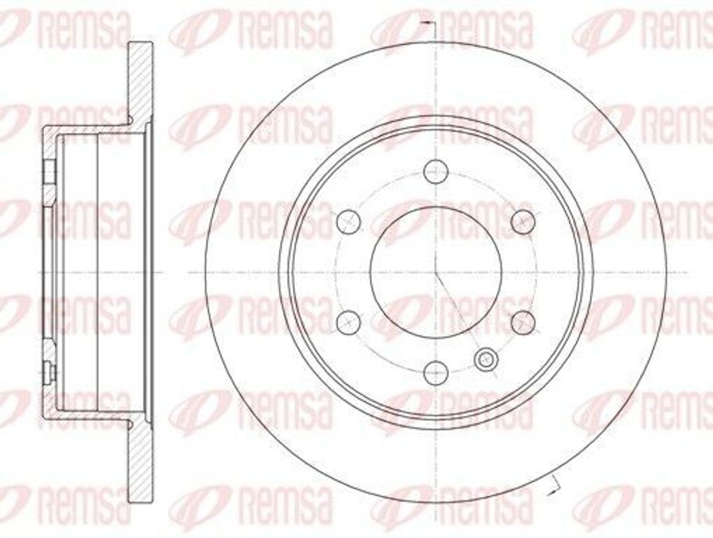 2x REMSA Bremsscheibe 61035.00 hinten für VW CRAFTER 30-50 Produktbild 