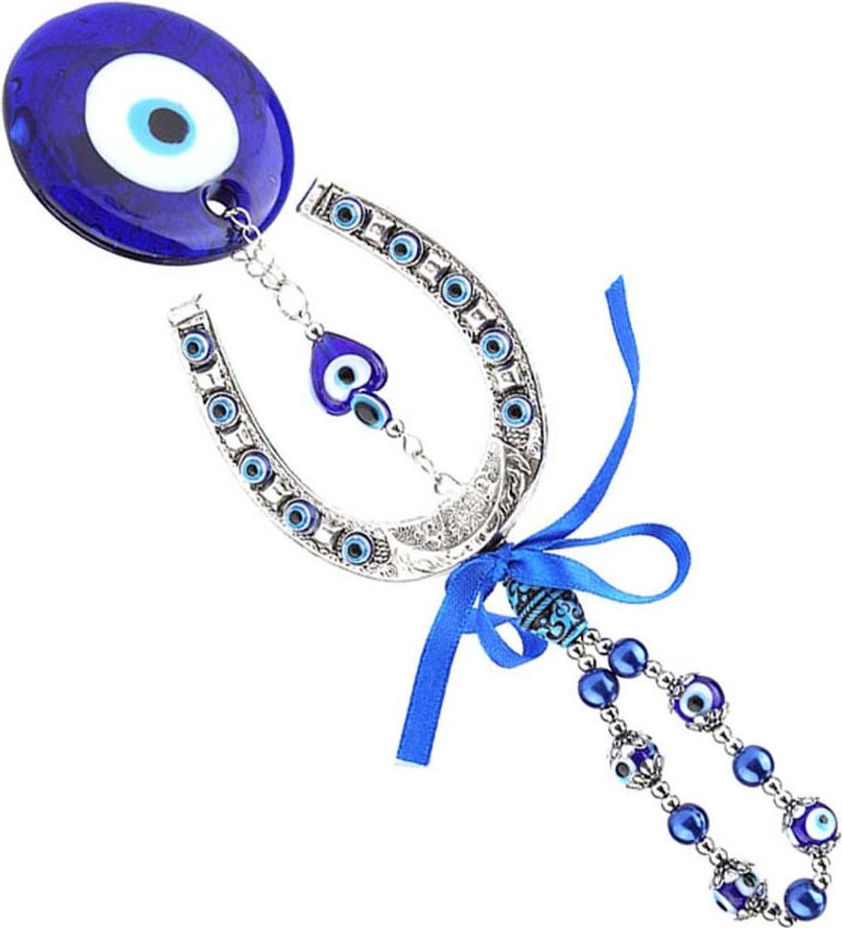 Turkish Blue Evil Eye Blessing Amulet Wall Hanging Home Decor Protector Muslim