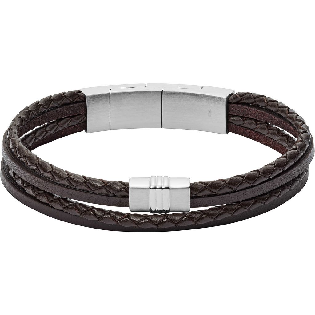 FOSSIL braccialetto Multi-Strand Braided Leather Bracelet Immagine del prodotto 