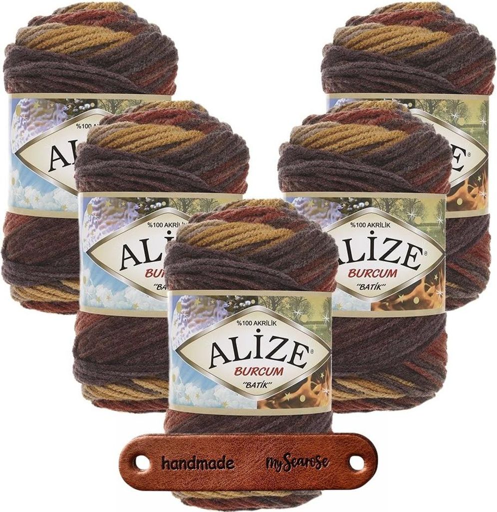 5 x ALIZE Burcum Batik 3379 mit Label