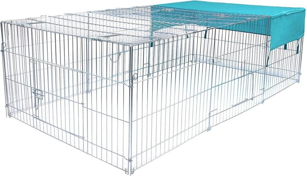 Happyment Luxus Tiergehege Diva XL – Laufstall – Hühnergehege – Welpenlaufstall – Katzenauslauf – Kaninchengehege – Nagergehege – Hu...