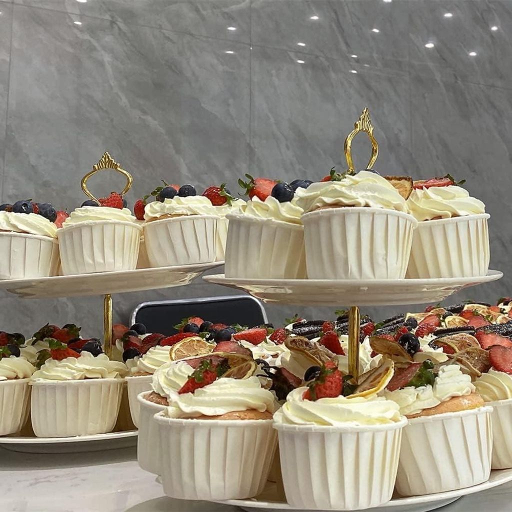 Backformen Cupcake Förmchen Muffinformen für Feste Hochzeiten Geburtstagsdekoration - Set von 100 Stück