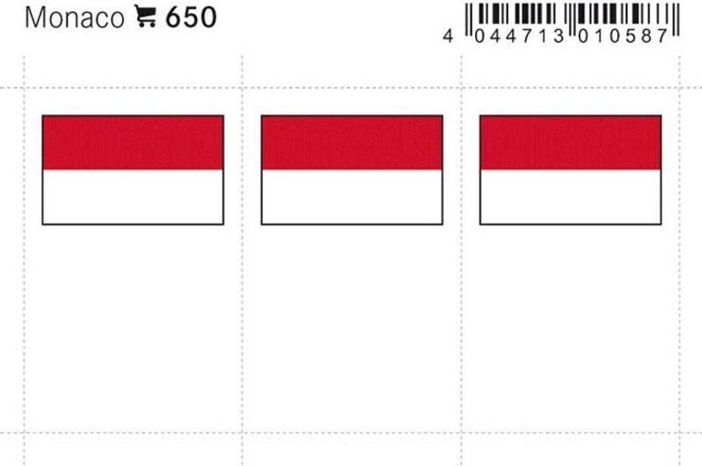 Lindner 650 Flaggen-Sticker: Monaco