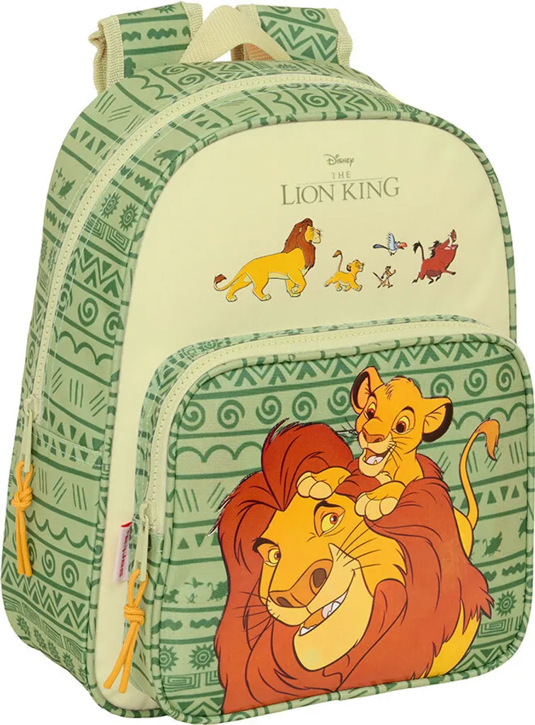 Sac à dos enfant vert Mufasa idéal pour transporter le goûter et doudou