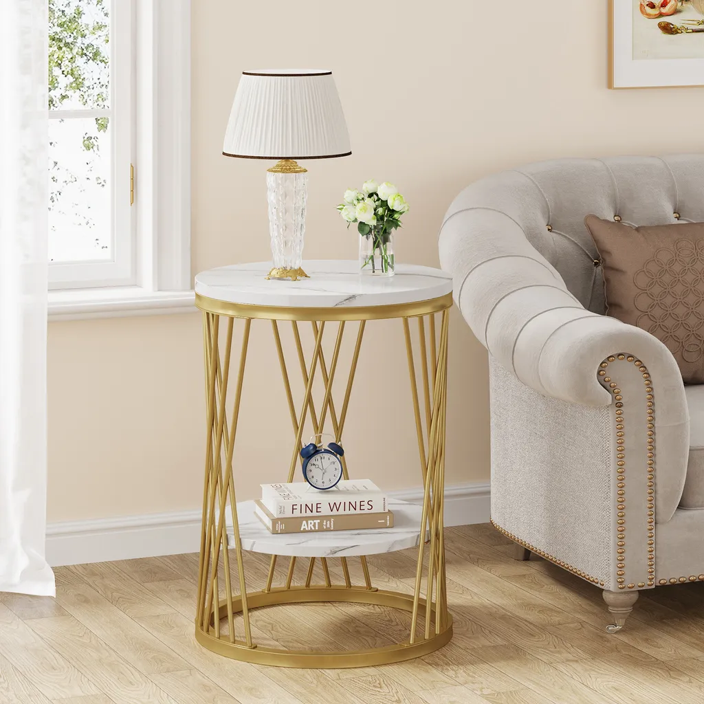 Table Snack Étroite Multiusage pour Canapé - Support Ordinateur et Café