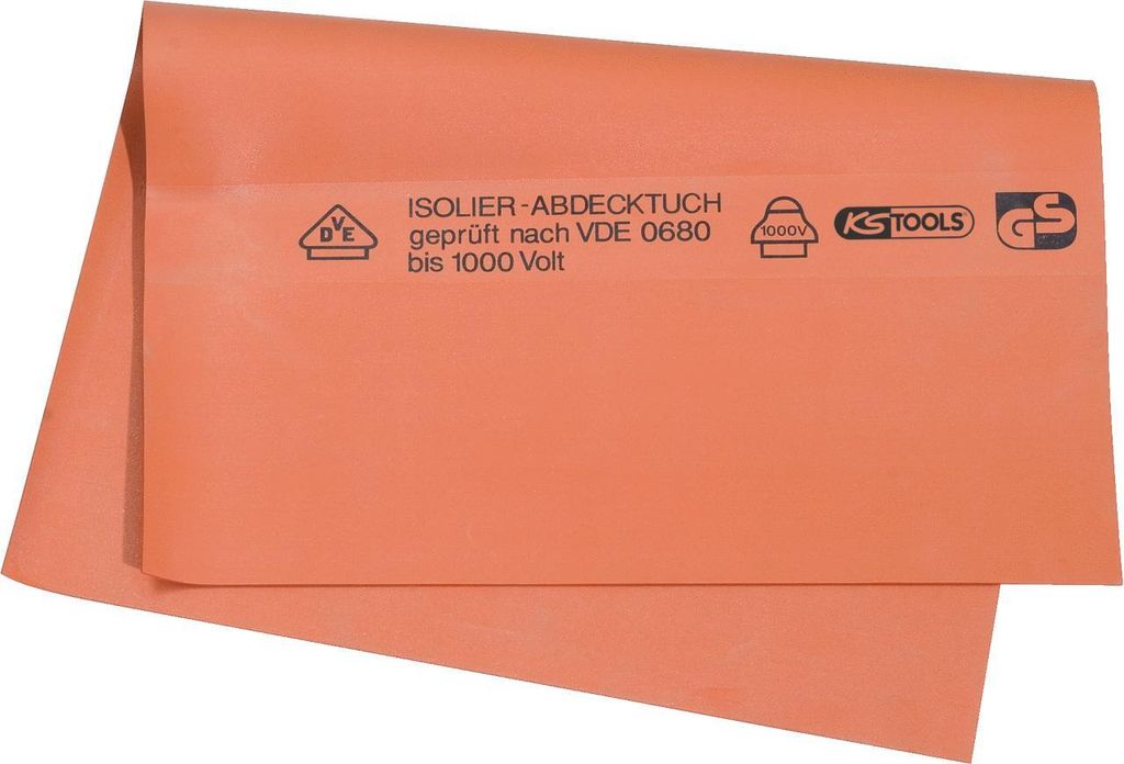 KS Tools Gummi-Abdecktuch mit Schutzisolierung, Stärke 1,6 10-Meter-Rolle, 1200 mm