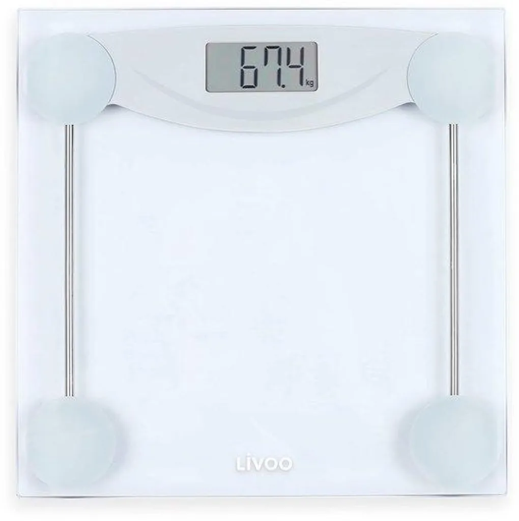 Pèse-personne LCD haute précision 100g avec plateau verre trempé 180kg