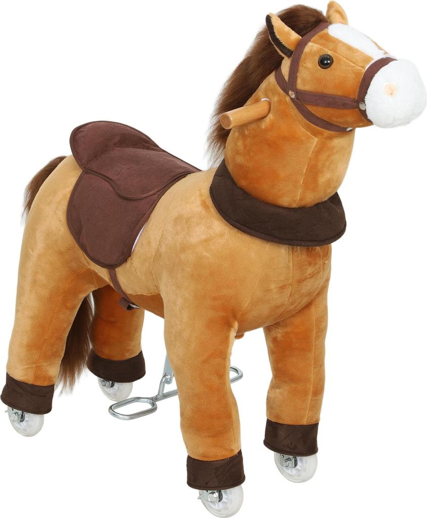 Reitpferd für Kinder, weicher Stoff, Alter 3-5 Jahre, Dunkelbraun
