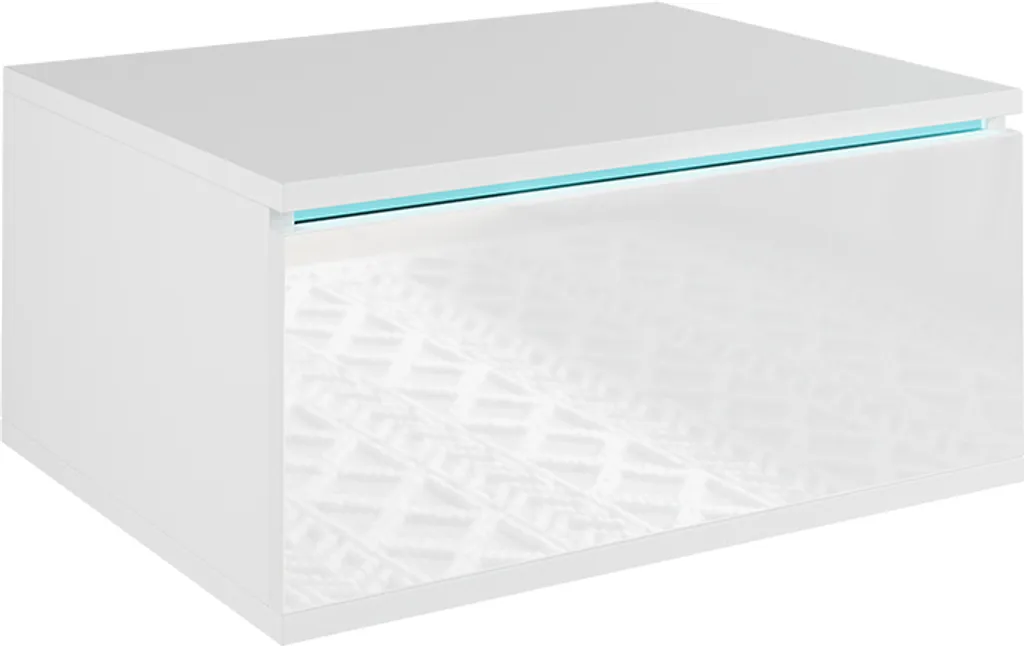 Table de chevet Vicco Samira Blanc 49x23cm avec LED Model 40412