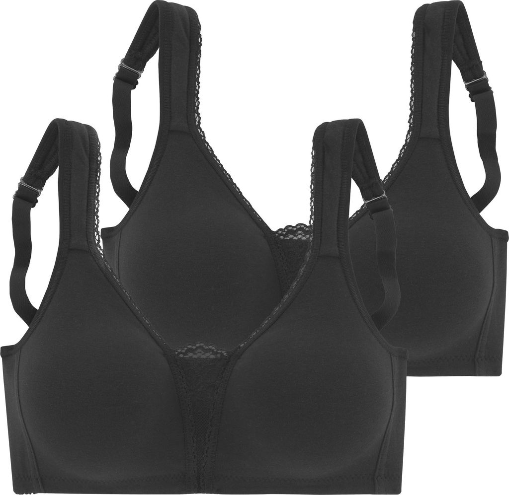 PETITE FLEUR Soft-BH 2xschwarz Größe 85 Cup F