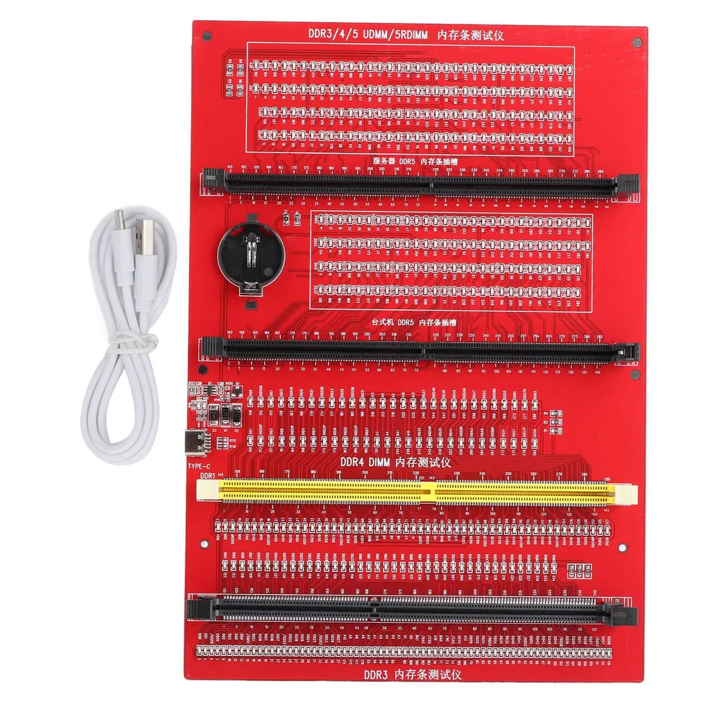 Testeur de mémoire RAM de bureau DDR3 DDR4 DDR5 avec indicateur LED
