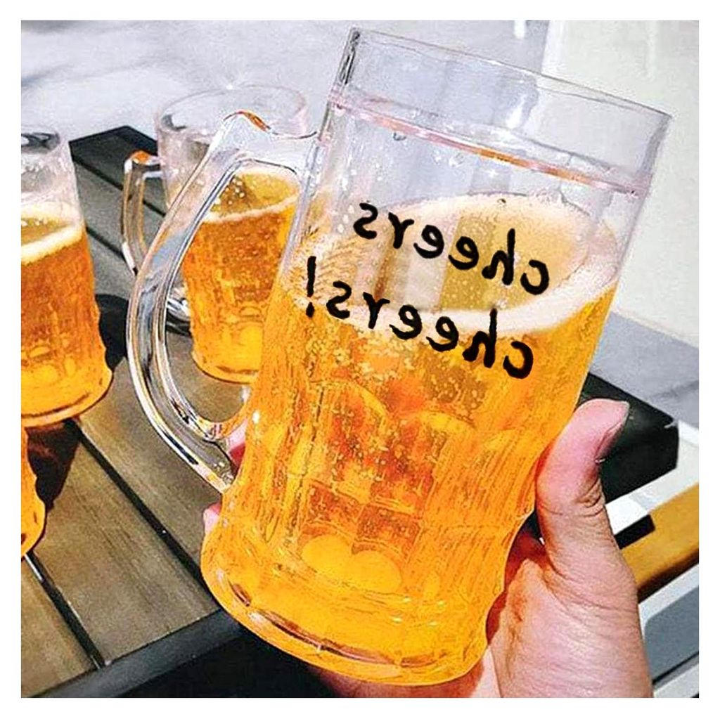 Gefrier-Becher – Bierbecher – isolierter Becher 45 cl für Kühlschrank,, Party, Grill, Familienurlaub