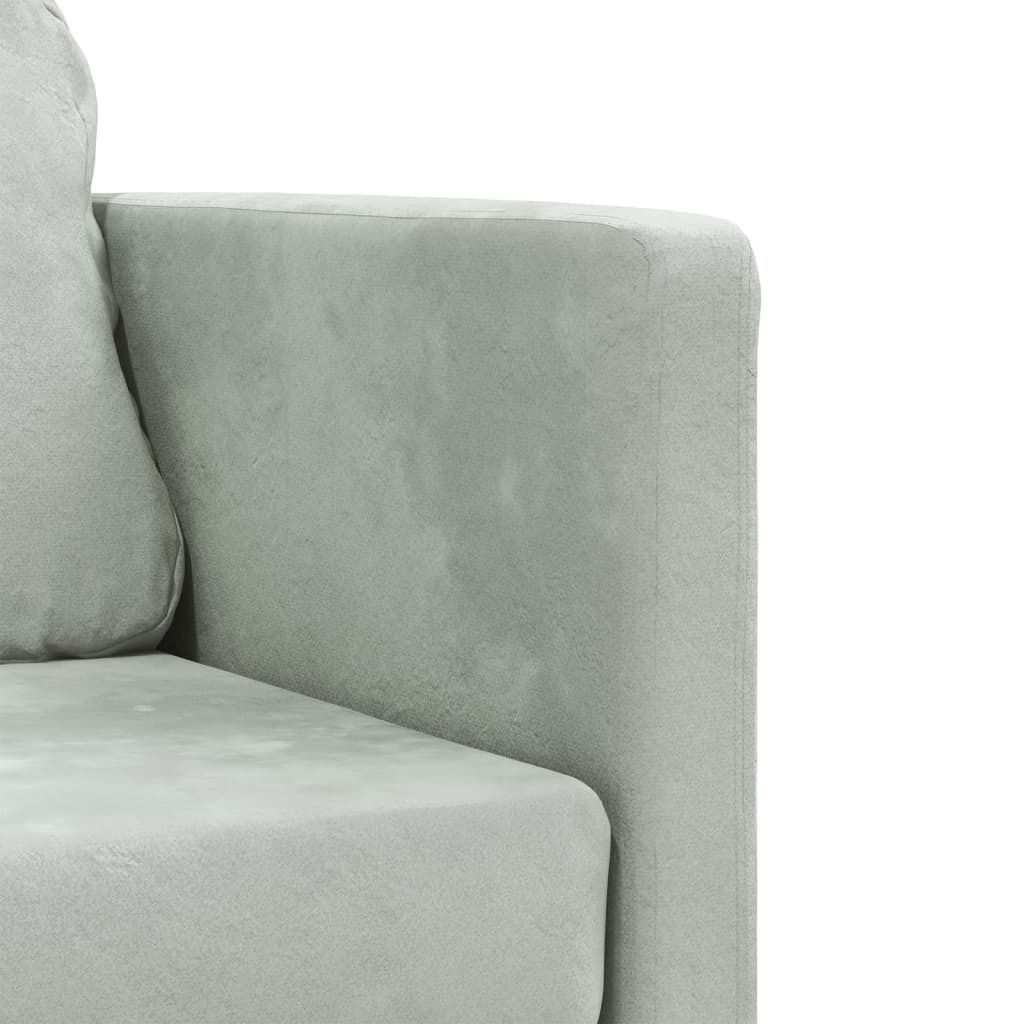 vidaXL Bodensofa mit Schlaffunktion Hellgrau 122x204x55 cm Produktbild 2