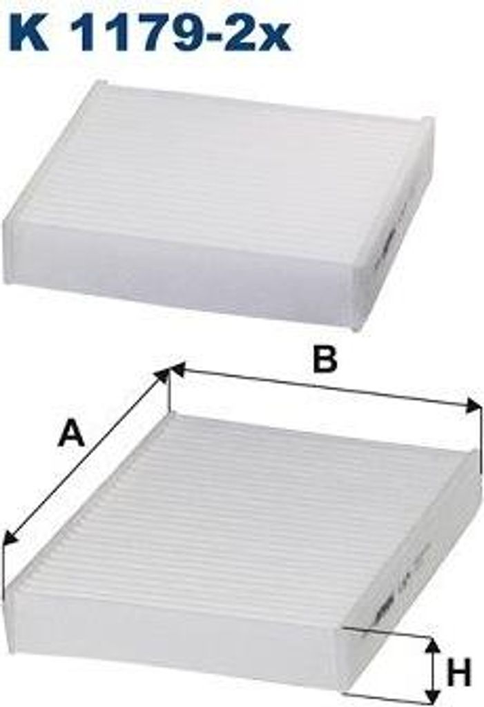 FILTRON K 1179-2x Innenraumluftfilter OE 1609428080 kompatibel mit 208, 207, 2008, DS5, DS3, C4, C3
