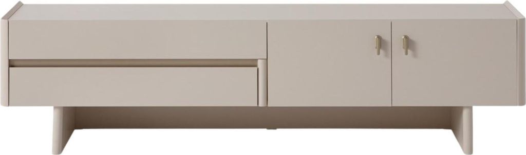 TV Board Alaska Holzwerkstoff Cremeweiß Goldoptik, Produktauswahl:TV Board