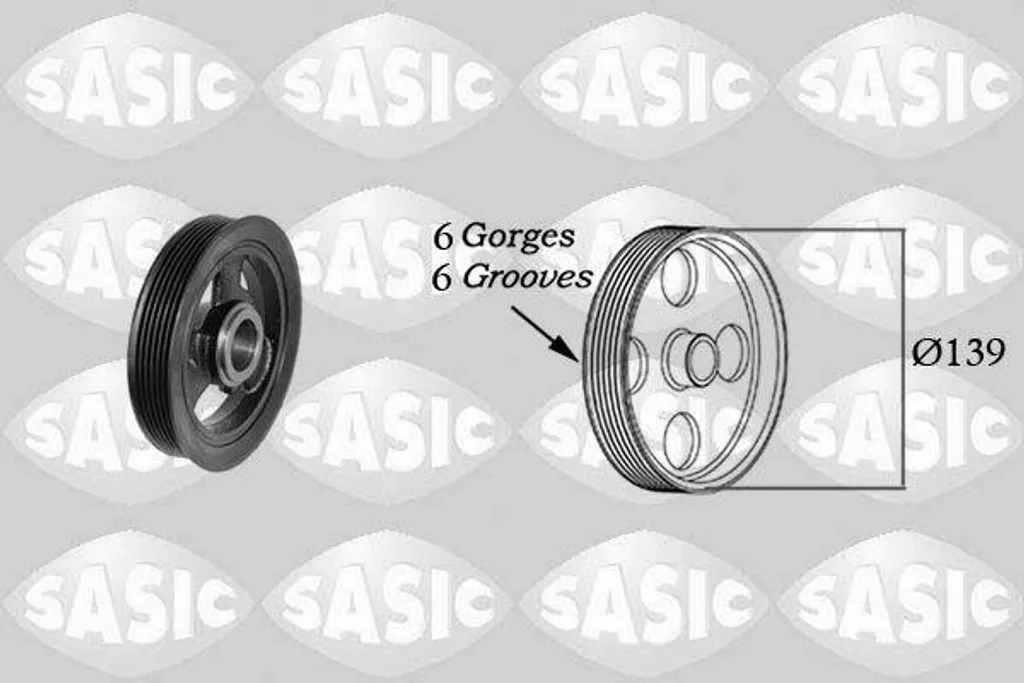 Poulie de vilebrequin SASIC 2156064 compatible avec Mini Cooper d