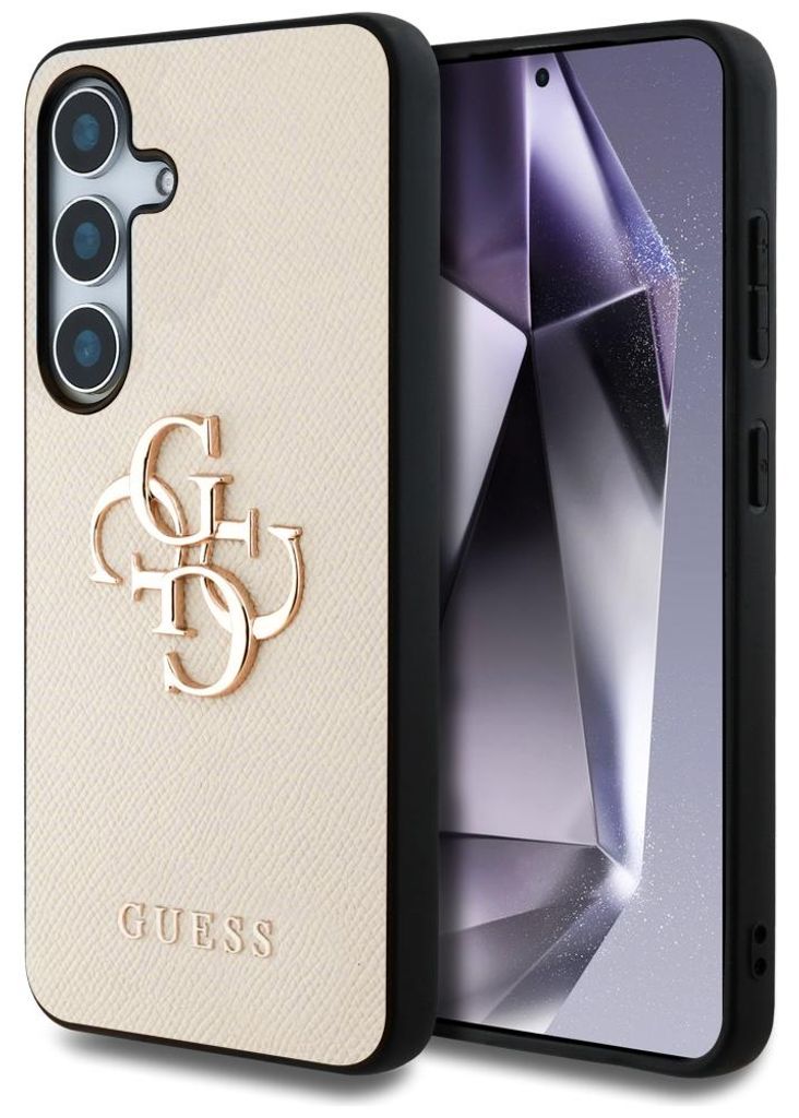 GUESS Tasche passend für SAMSUNG S25 GUHCS25SPGT4MBE (PU genarbt Big 4G und Classic Logo) beige