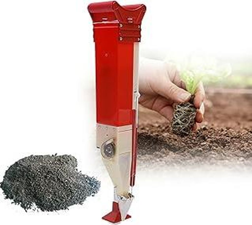 Manuell Gemüse Sämaschinen Pflanzmaschine Dibbelmaschine Samenschieber Saatgut Spender Pflanzer Handsämaschine Manueller Düngerapplikator Einst...