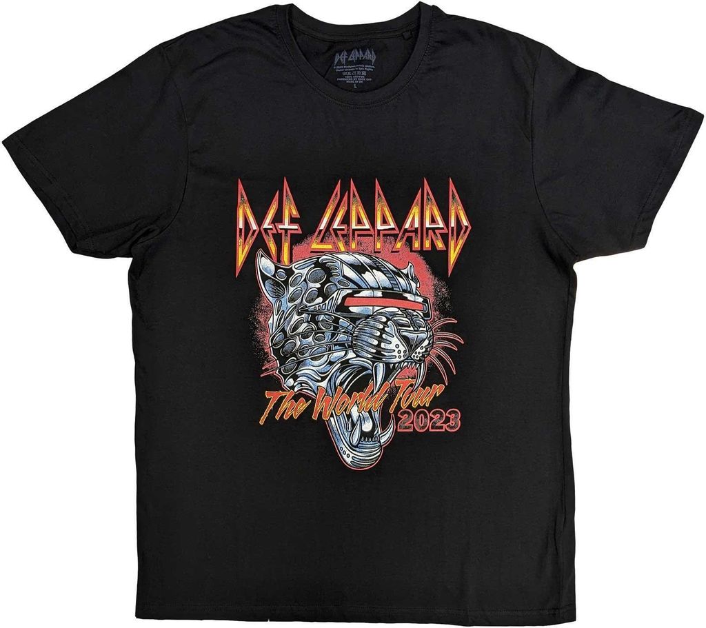 Def Leppard - "Tour 2023" T-Shirt für Herren/Damen Uni RO8545 (L) (Schwarz)