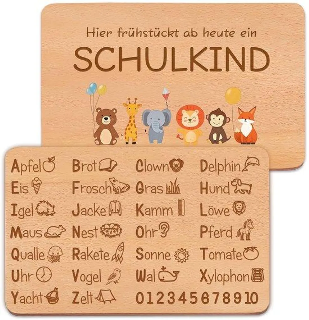 Planche alphabet en bois gravé avec rainures pour motricité de l'enfant