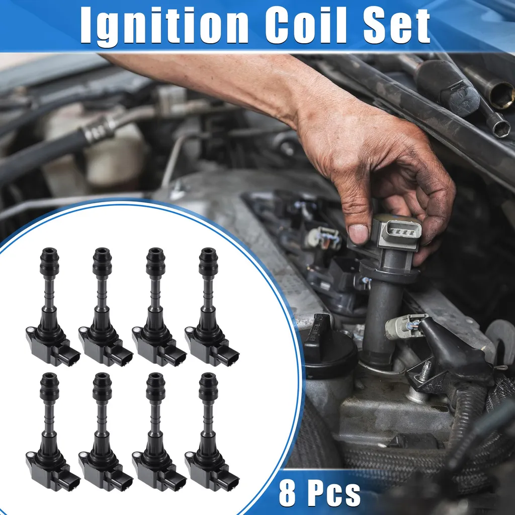 Lot de 8 Bobines Allumage Moteur pour Nissan Armada V8 5.6L Essence Noir
