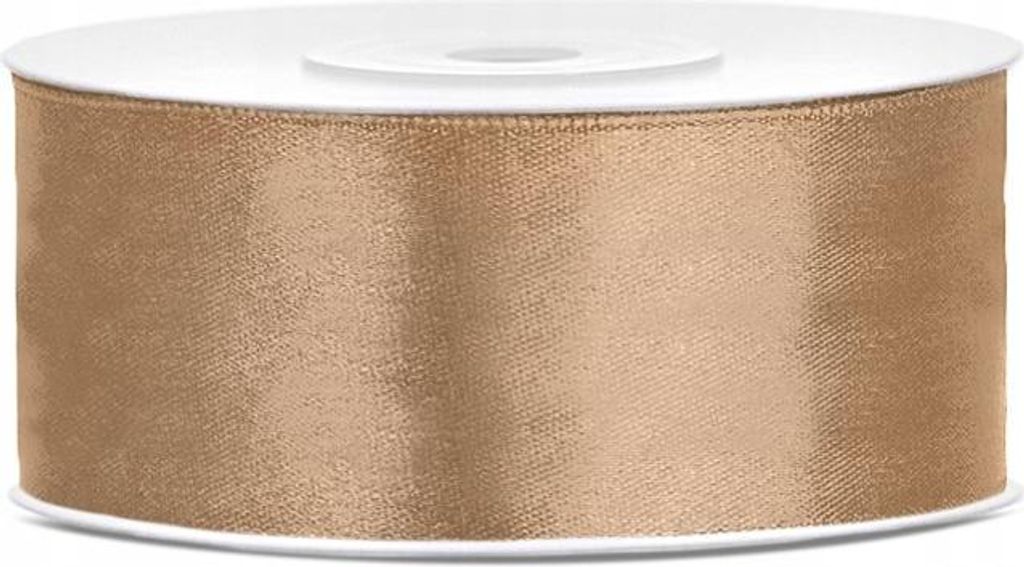 Ruban de satin 25 mm x 25 m or Image du produit 