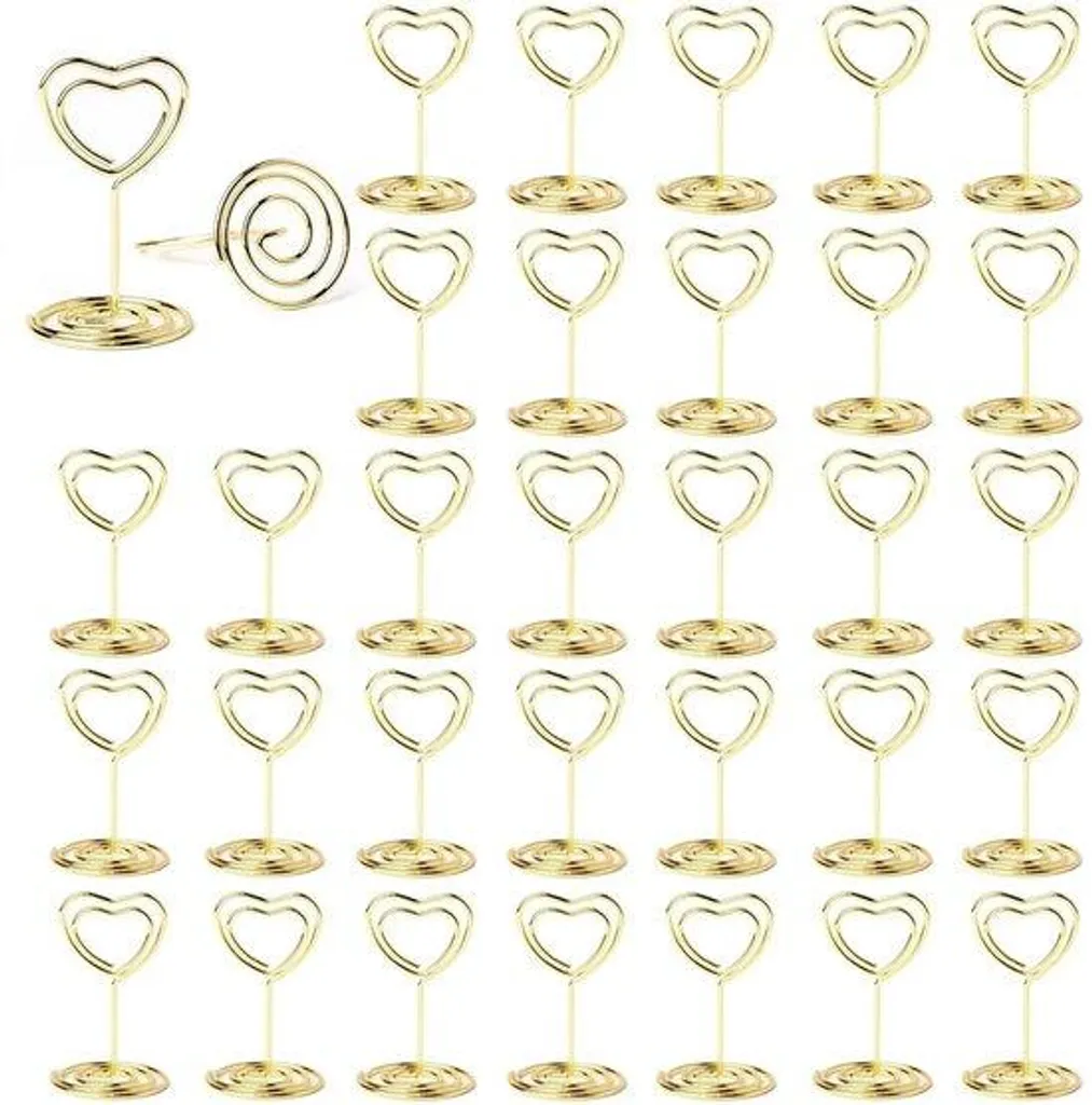 Lot de 30 porte-numéros rigides pour table de mariage et réception chic