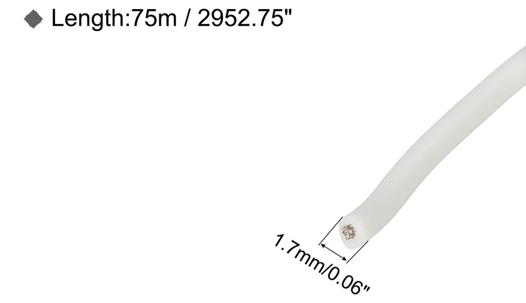 22AWG Elektrischer Draht 75 Meter Stromkabel 0,33 mm2 Verzinntes Kupferkabel, Kfz Kabel Hohe Temperatur Litzenkabel Erdkabel Verl?ngerungskabel Kli...