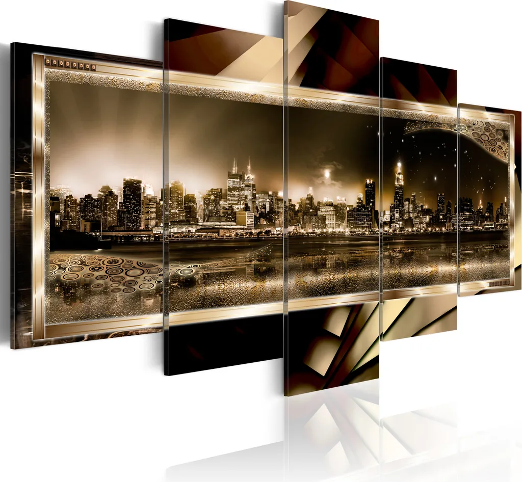 Quadro Moderno 200x100 cm 5 Pezzi Tessuto Non Tessuto XXL | Offerta Casa