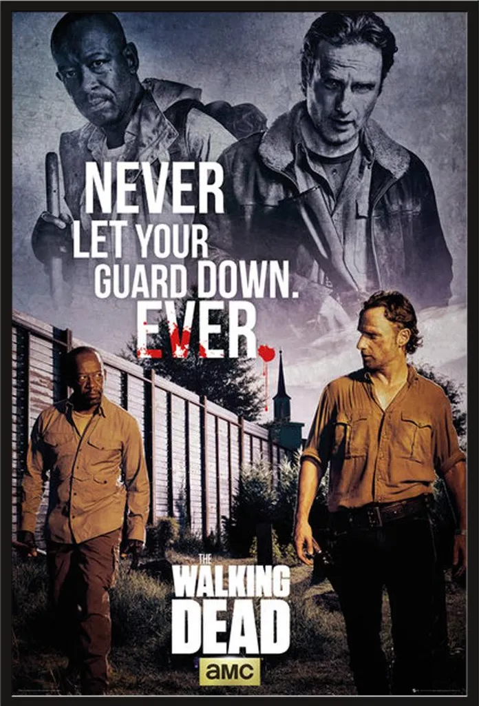 Décoration murale Walking Dead : affiche Rick Morgan et cadre noir Maxi