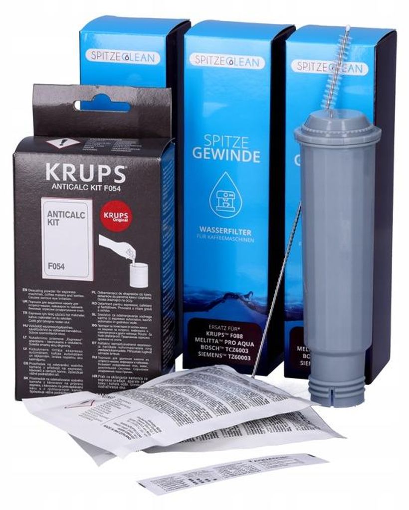 3x Filter für KRUPS NIVONA Kaffeemaschine, Ersatz für Spitze Gewinde Entkalker F054