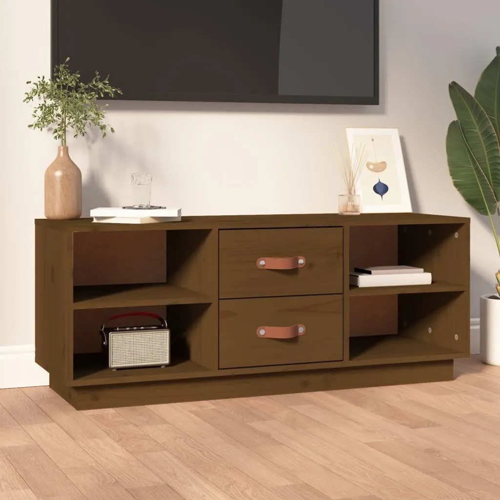 Mobile TV Maison Exclusive Legno Pino 100x34x40 cm - Alta Stabilità - 1