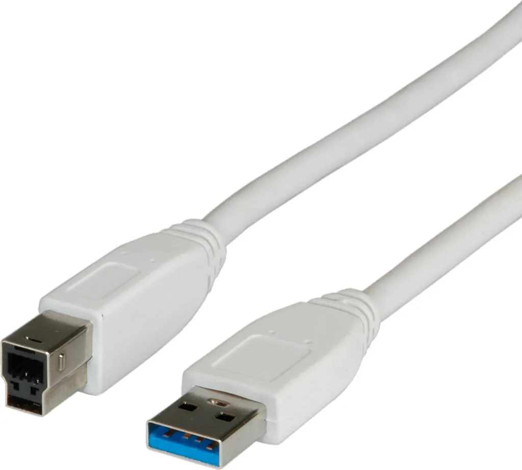 ITB ROS3001 Cavo USB 3.0 A-B 0,8m Beige | SuperSpeed 5Gbps Gaming
