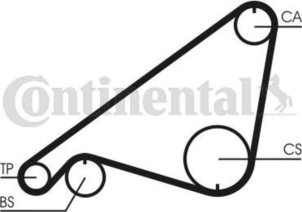 Courroie Continental CT752 anti-bruit pour moteur 940 OE 1326288