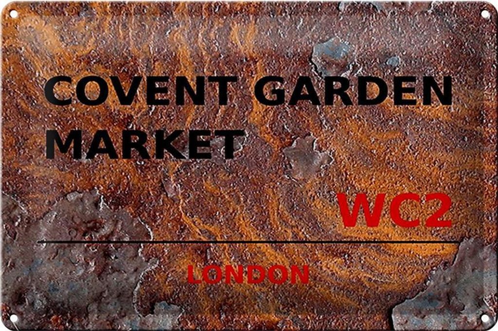 Blechschild London 30x20cm Covent Garden Market WC2 Produktbild 