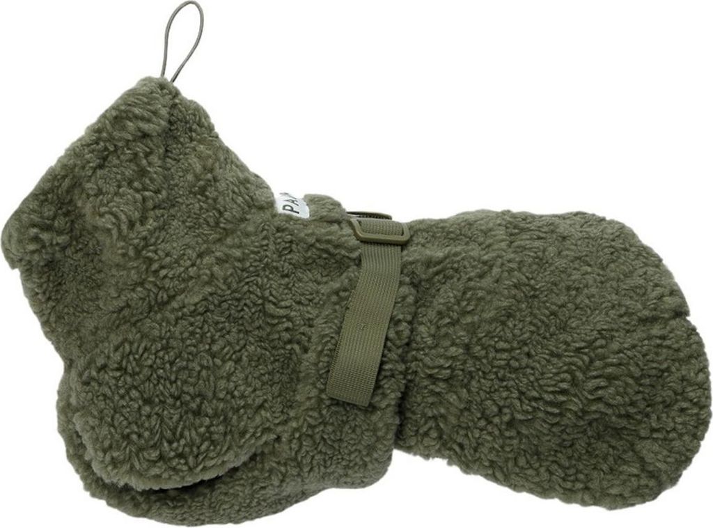 PAIKKA Hundepullover "Sherpa Shirt" olive, Rückenlänge: 60 cm