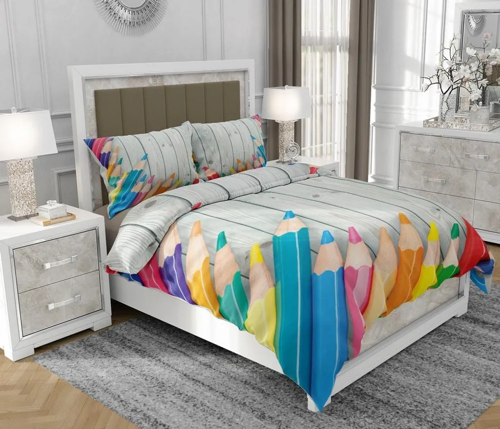 Biancheria da letto 140x200 SOVIO So.0216 | 100% Cotone Multicolore