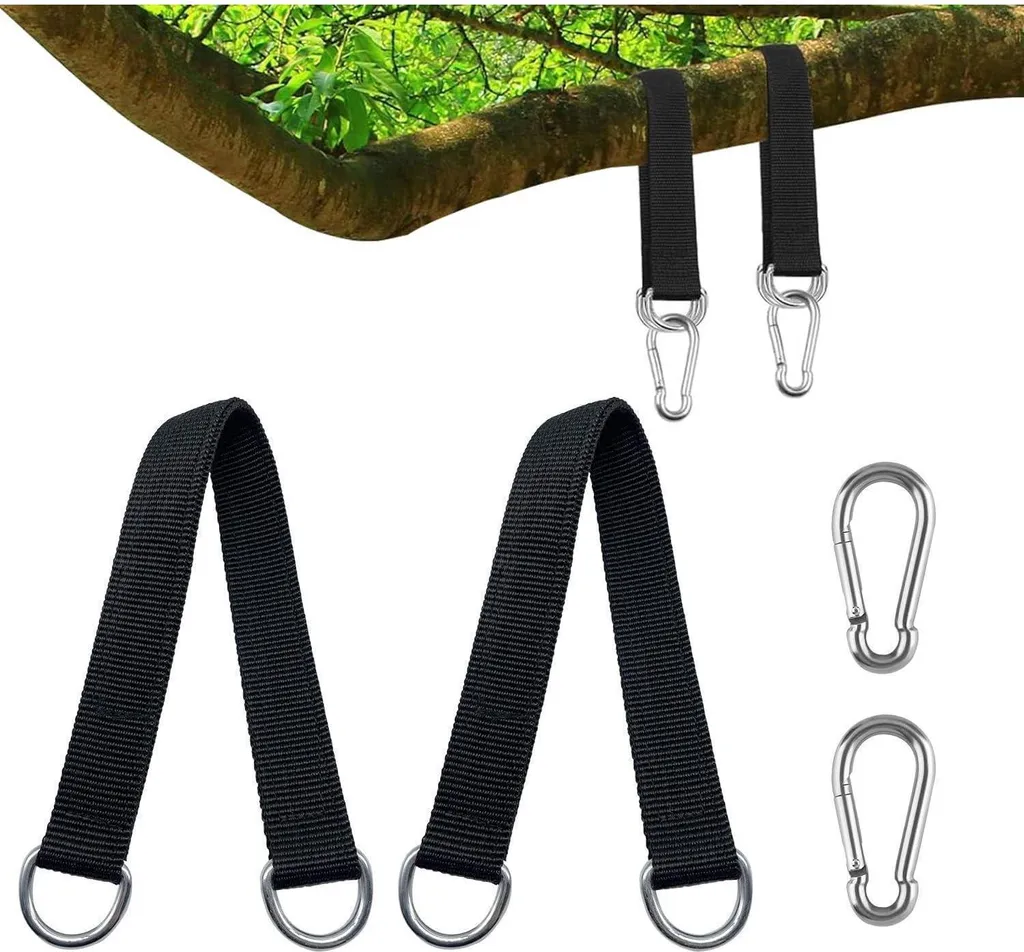 Sangle Balançoire Nylon 38cm - Fixation Sûre avec Mousquetons (2 pcs)