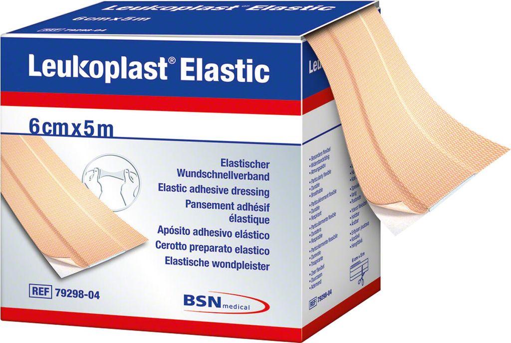 Leukoplast Elastic Pflaster 6 cmx5 m Rolle 1 St