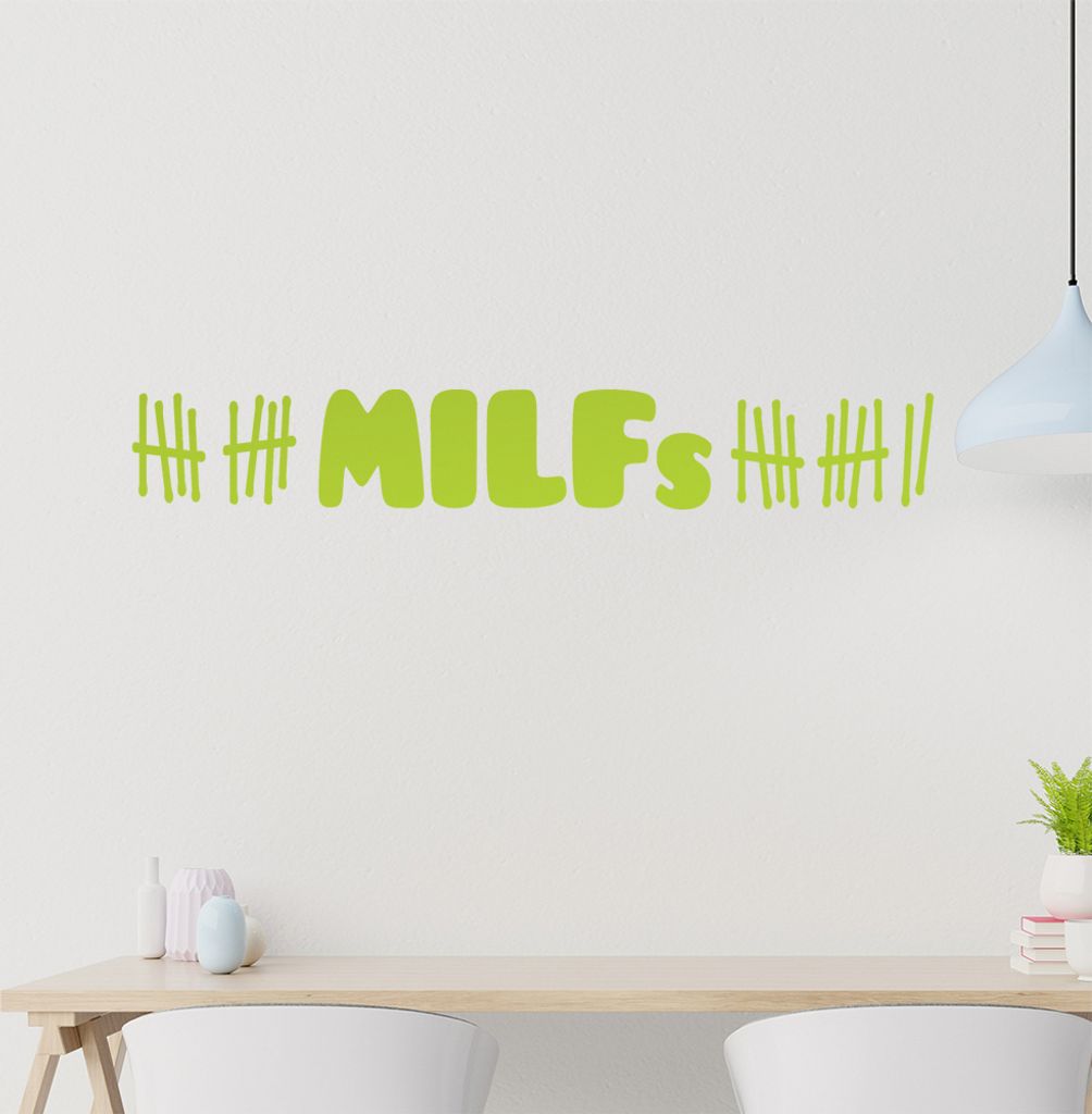 MILFs Wandtattoo in 6 Größen - Wandaufkleber Wall Sticker - Dekoration, Küche, Wohnzimmer, Schlafzimmer, Badezimmer