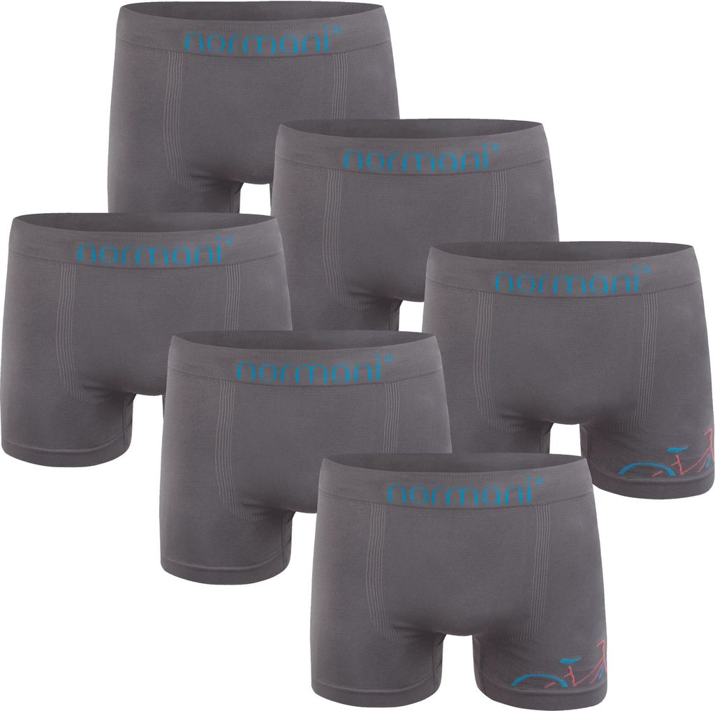 normani 6 Stück Mikrofaser-Boxershorts für Herren aus Nylon