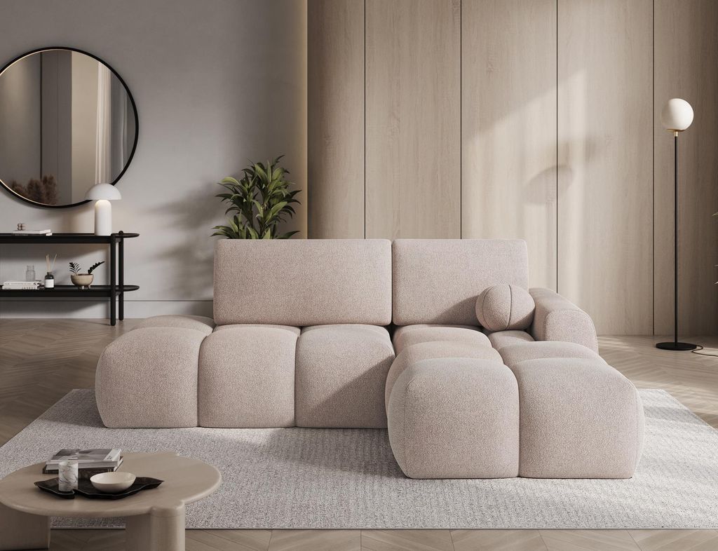 Ecksofa Couchgarnitur Vittario – modernes Design mit Schlaffunktion und Bettkasten