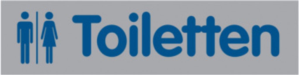 Dreifke WC-Schild, "Toiletten", Damen / Herren, 40 x 160 mm, PVC 1 Stk.