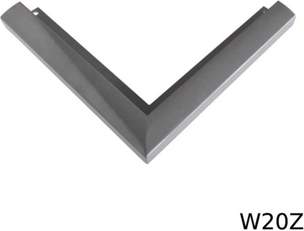 Renoplast Aluminium Traufprofil W20 Belüftungsboden, Abschlussprofil Außenecke 90°, Graphit