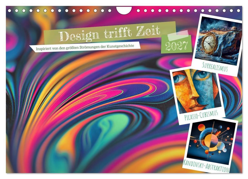 Design trifft Zeit (Wandkalender 2027 DIN A4 quer), CALVENDO Monatskalender