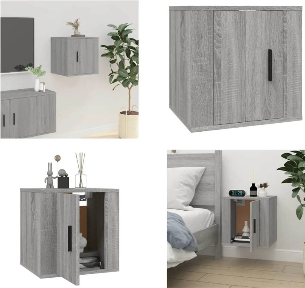 Mobile TV Sospeso Grigio Sonoma 40x34,5x40 cm | Design Moderno vidaXL