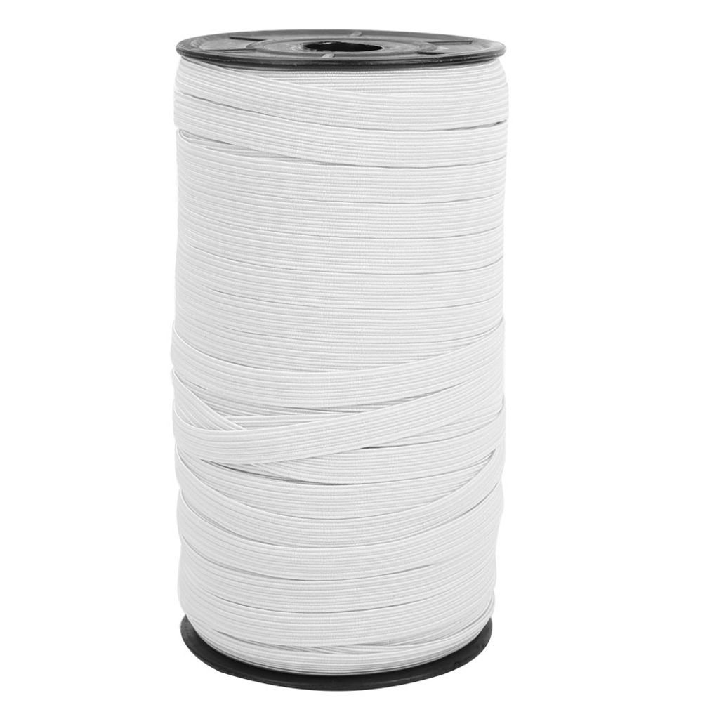 8mm 100yard Elastic Band Nähzubehör flach gestricktes Handwerk für Kleidung DIY (weiß)