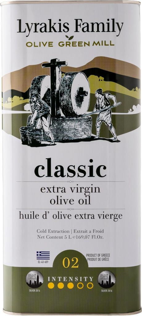 Lyrakis Family Olivenöl 5L – Griechisches Natives Olivenöl Extra, Premium Erste Kaltpressung, Reich an Polyphenolen, Handgepflückte Oliven, Ne...