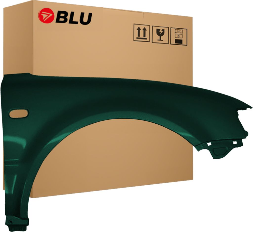 BLU Kotflügel Passend für VW Volkswagen Passat B5 LC6M Rechts Grün BrightGreen | 1996-2000 | Vorderseite Vorne | Lackiert | Einbaufertig