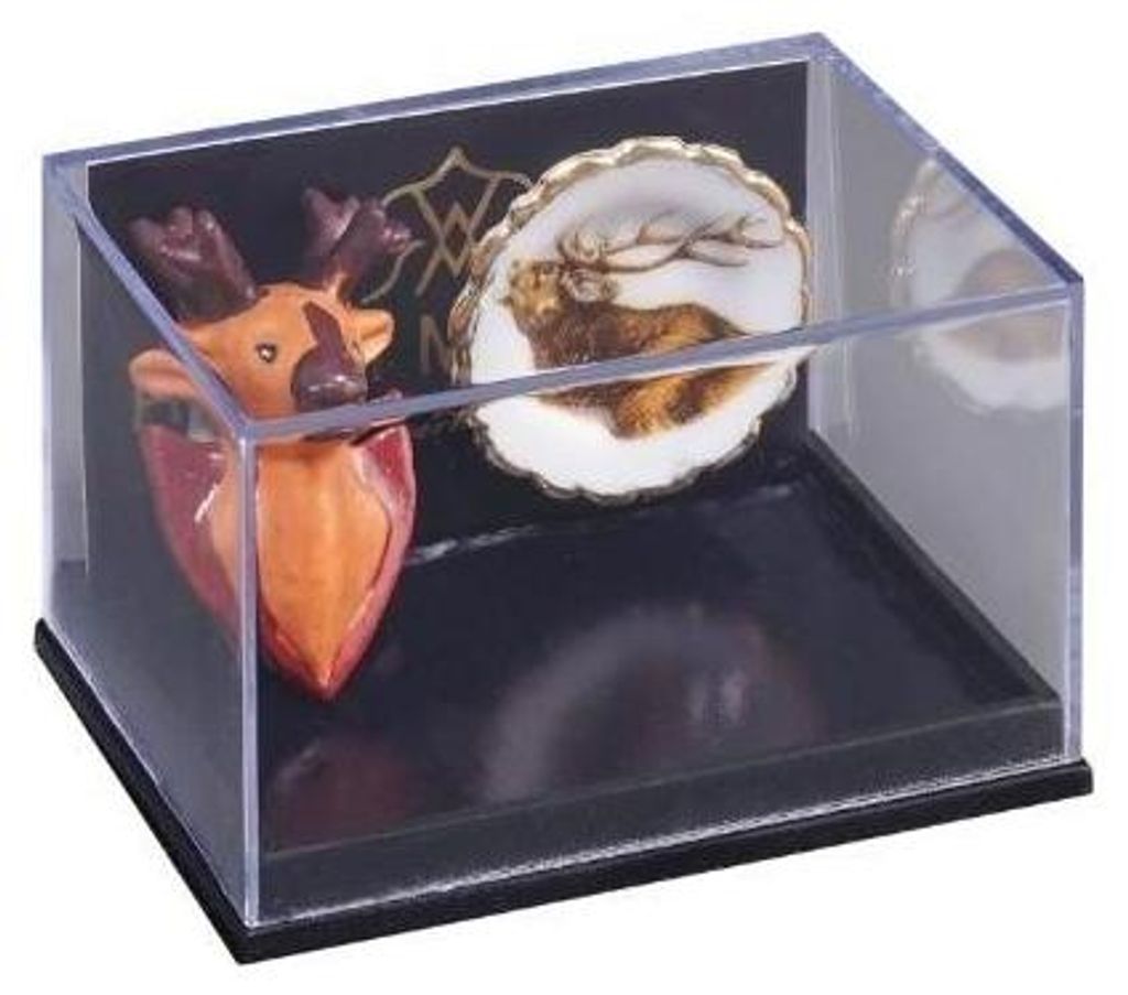 Kleiner Wandschmuck Miniatur Jagd mit Geweih und Hirschteller